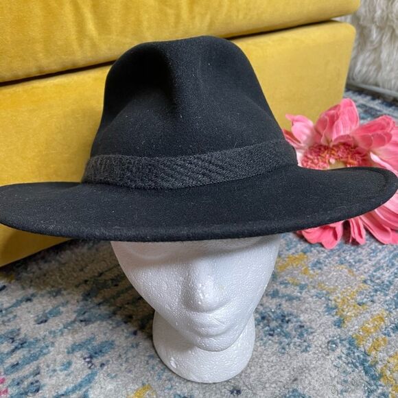 Lite Felt Fedora 100% Wool Black L - Picture 4 of 12